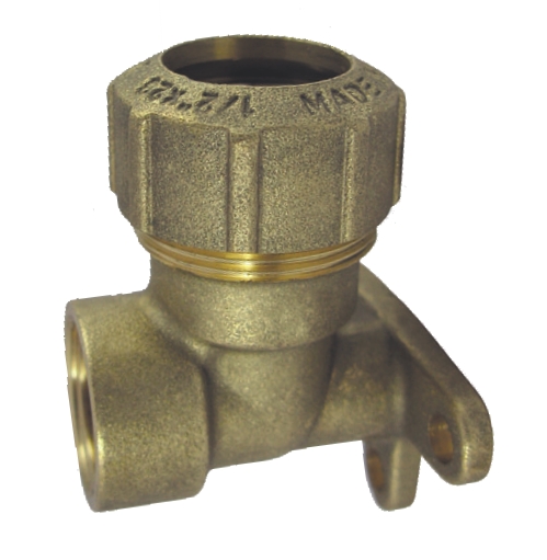 (Bild für) 32 mm PE-Rohr Winkelform 1" IG Wandwinkel